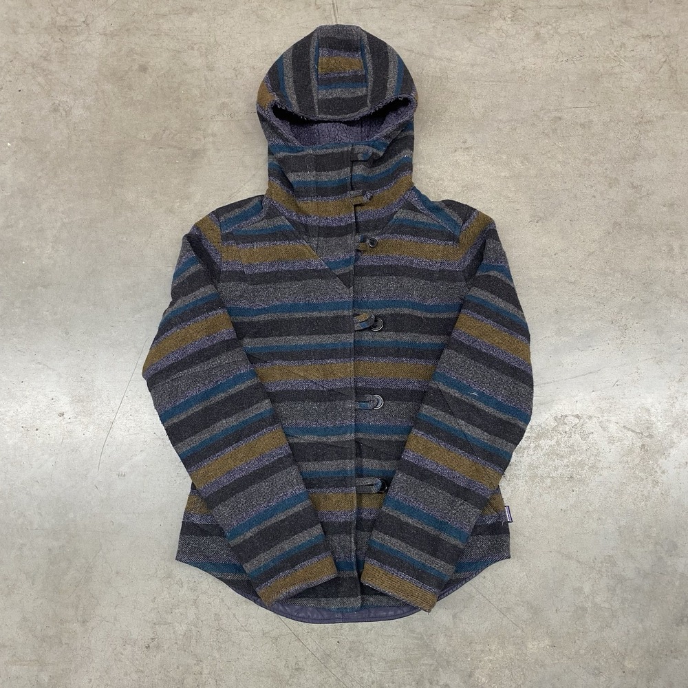 Patagonia Aztec Reversible Jacket Purple Quilted Hooded Women's‎ Small